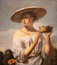 GirlÃÂ in aÃÂ Large Hat,, painting by Ceasar Boetius van Everdingen